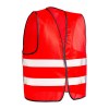 Gilet promotionnel en polyester avec bande réfléchissante et fermeture velcro