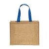 Tote bag en toile de jute, anses longues et soufflet