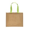 Tote bag en toile de jute, anses longues et soufflet