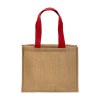 Tote bag en toile de jute, anses longues et soufflet