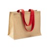 Tote bag en toile de jute, anses longues et soufflet