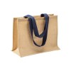 Tote bag en toile de jute, anses longues et soufflet