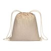 Sac à dos en coton recyclé effet mélange 180 g/m2 avec fermeture à cordons