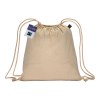 Sac à dos en coton FAIRTRADE ® 140 g/m2 avec fermeture à cordons