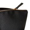 Trousse de beauté polyvalente en PU grain fin saffiano