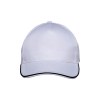 Casquette en coton 5 panneaux, visière sandwich contrasté avec fermeture velcro