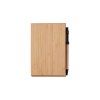 Bloc-notes avec couverture en bambou, stylo et support pour téléphone