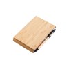 Bloc-notes avec couverture en bambou, stylo et support pour téléphone