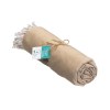 Serviette de plage / Paréo en coton recyclé de 180 gr/m2 avec frange, mesure 90x170 cm