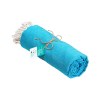 Serviette de plage / Paréo en coton recyclé de 180 gr/m2 avec frange, mesure 90x170 cm