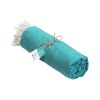 Serviette de plage / Paréo en coton recyclé de 180 gr/m2 avec frange, mesure 90x170 cm