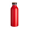 Gourde en aluminium avec bouchon avec insert en bambou, 500 ml