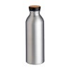 Gourde en aluminium avec bouchon avec insert en bambou, 500 ml
