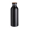 Gourde en aluminium avec bouchon avec insert en bambou, 500 ml