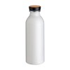 Gourde en aluminium avec bouchon avec insert en bambou, 500 ml