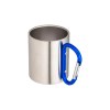 Tasse en acier avec poignée à mousqueton en aluminium, 200 ml