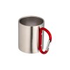 Tasse en acier avec poignée à mousqueton en aluminium, 200 ml