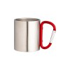 Tasse en acier avec poignée à mousqueton en aluminium, 200 ml