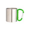 Tasse en acier avec poignée à mousqueton en aluminium, 200 ml