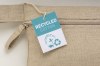 Porte-documents en coton recyclé 180 g/m2 avec fermeture à glissière, certifié GRS
