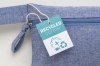 Porte-documents en coton recyclé 180 g/m2 avec fermeture à glissière, certifié GRS