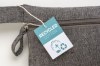Porte-documents en coton recyclé 180 g/m2 avec fermeture à glissière, certifié GRS