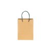 Sac en papier recyclé naturel de 150 g/m2 avec soufflet et poignées courtes colorées