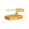 Lampe multifonctionnelle en bambou avec chargeur sans fil 15W