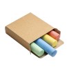 Jeu de 4 craies rondes colorées dans une boîte en carton