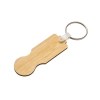 Jeton de caddie en bambou avec porte-clés
