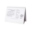 Calendrier de bureau mensuel 2026, 13 feuilles en carton blanc ou noir, reliure spirale