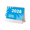 Calendrier de bureau mensuel bicolore 2026, 13 feuilles en papier couché mat