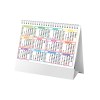 Calendrier de bureau mensuel multicolore 2026, 13 feuilles en papier couché mat