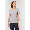 T-shirt écoresponsable col V antibactérien femme
