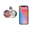 Badge bouton avec puce nfc - 58 mm