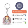 Porte-clés pvc souple 2d avec puce nfc - 30 mm