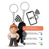 Porte-clés pvc souple 3d avec puce nfc - 50 mm