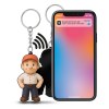 Porte-clés pvc souple 3d avec puce nfc - 50 mm
