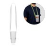 BRADFORD. Lanyard et support de gobelet pour sublimation en polyester recyclé (100% rPET)