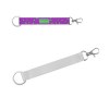 WALSALL. Lanyard courte pour sublimation en polyester recyclé (100% rPET) avec anneau standard et mousqueton