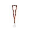 BARNSLEY. Lanyard de sublimation en polyester recyclé (100% rPET) avec mousqueton, fermoir de sécurité et support rigide pour carte