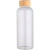 Bouteille en verre borosilicate Mirage simple paroi de 650 ml avec couvercle en bambou