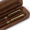 Coffret de stylos en bois de noyer Adelina