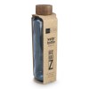 Bouteille d'eau en verre recyclé InSideOut ReuuZ avec bouchon en bois 650 ml