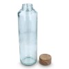 Bouteille d'eau en verre recyclé InSideOut ReuuZ avec bouchon en bois 650 ml