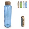 Bouteille d'eau en verre recyclé InSideOut ReuuZ avec bouchon en bois 650 ml