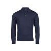 Polo manches longues en laine
