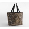 Grand sac shopping motif léopard