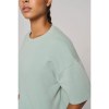 Sweat-shirt crop à manches courtes col rond femme