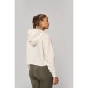 Sweat-shirt crop à capuche femme